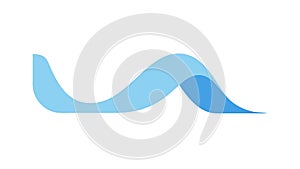 Smooth Blue Wave Vector Shape for Liquid & Motion, vector design Generative AI