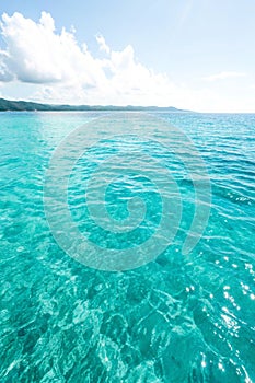 Bright teal water texture background