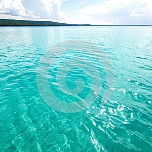 Bright teal water texture background