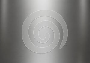 Smooth, brushed metal texture with a reflective silver surface. The