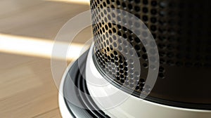 The smooth ceramic exterior of the heater which stays cool to the touch even when in use photo