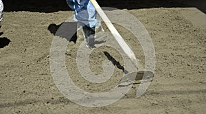 Smooth concreting the floor