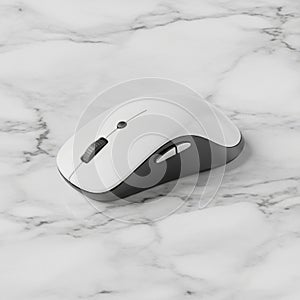 With a smooth curved design and a white top featuring a scroll wheel and