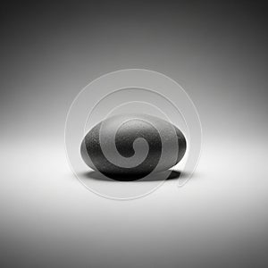 Lighting creates a soft shadow beneath the stone, emphasizing its