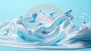 Abstract liquid waves in blue tones