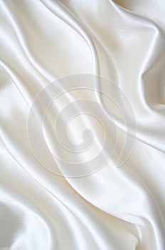 Smooth elegant white silk as background