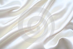 Smooth elegant white silk as background photo