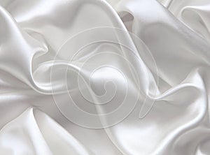 Smooth elegant white silk as wedding background