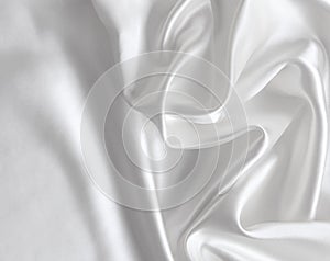 Smooth elegant white silk as wedding background