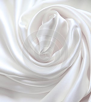 Smooth elegant white silk as wedding background