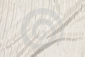 Smooth elegant white silk or satin luxury fabric texture. Top view