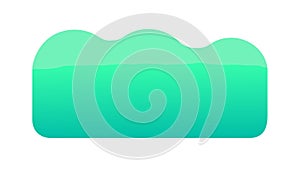 Smooth Elongated Green-Blue Gradient Abstract Shape, vector design Generative AI