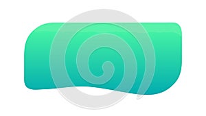 Smooth Elongated Green-Blue Gradient Abstract Shape, vector design Generative AI
