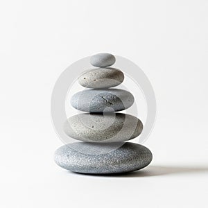 Each stone decreases in size from bottom to top creating a balance