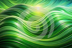 A green abstract wave background