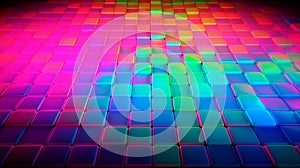 Smooth Glowing Holographic Neon Palette Backdrop