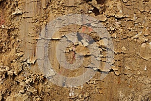 Smooth golden brown Weald clay background - with streaks of colour