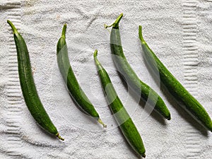 Smooth gourd on a white background
