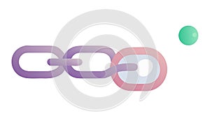 Smooth Gradient Chain Link Icon, vector design Generative AI