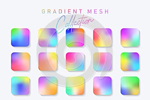 Smooth Gradient Color Mesh Background Icon Buttin