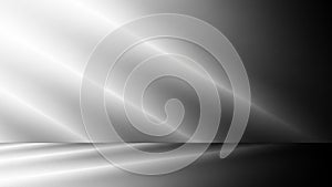 Smooth gradient of light and shadow with diagonal lines on a reflective surface