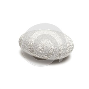 Smooth gray stone isolated on a white