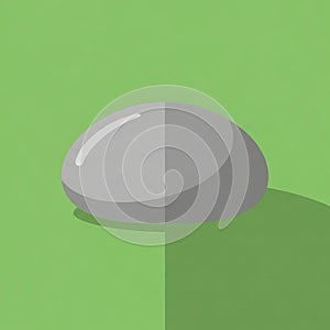 Casts a shadow to the right indicating a light source from the