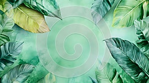 Smooth green gradient with subtle textures and leaf veins on green bg