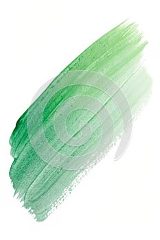 Green watercolor brush stroke background photo