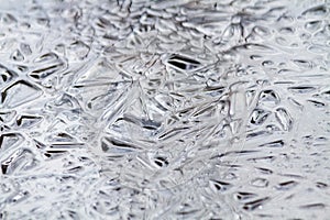 Smooth ice consisting of large crystals