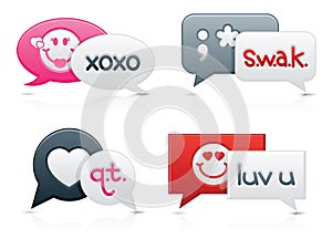 Smooth Love Chat Bubbles photo