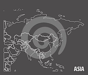 Smooth map of Asia continent