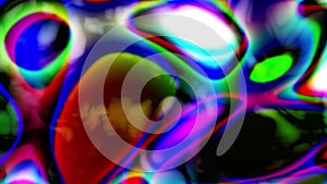 Smooth movement of bright, colorful circles