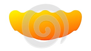Smooth Orange Fluid Abstract Shape Element Vector, vector design Generative AI