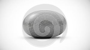 Lighting highlights the gentle curvature, emphasizing the stone's rounded