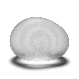 Reflection and a subtle highlight emphasizing its rounded form and