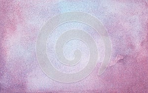Smooth pastel colors wet effect. Watercolor paper textured illustration for design, vintage card