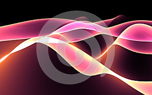 Smooth Pink Plasma Wave Abstract Background