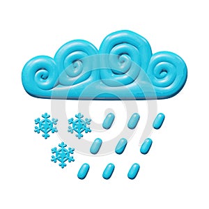 Smooth plastic sleet figure, nature vector design