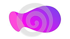Smooth Purple Gradient Oval Shape, vector design Generative AI