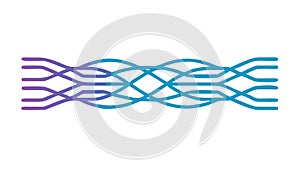 Smooth Purple Wavy Lines Abstract Pattern, vector design Generative AI