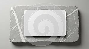 A smooth, rectangular white card with