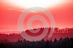 Red gradient color background