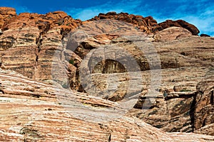 Smooth rock formations in the Calico Hills of Red Rock Canyon National Conservation Area, Nevada, USA