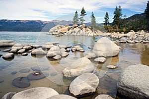 Smooth Rocks Clear Water Lake Tahoe Sand Harbor