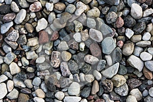 Smooth round colored water stones