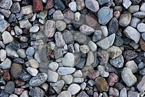 Smooth round grey colored water stones