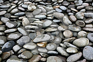 Smooth, round ocean rocks