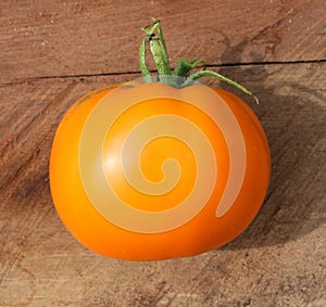 A Smooth, Round Orange Tomato