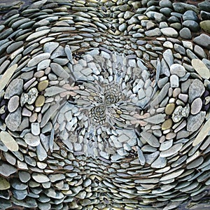 Smooth Round Pebble Stones Abstract Art Background